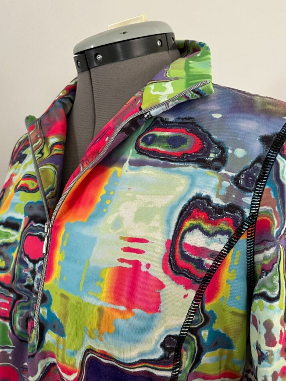 Sno Skins Sz L Microfiber Quarter Zip Top Multicolor Base Layer USA - Picture 2 of 7